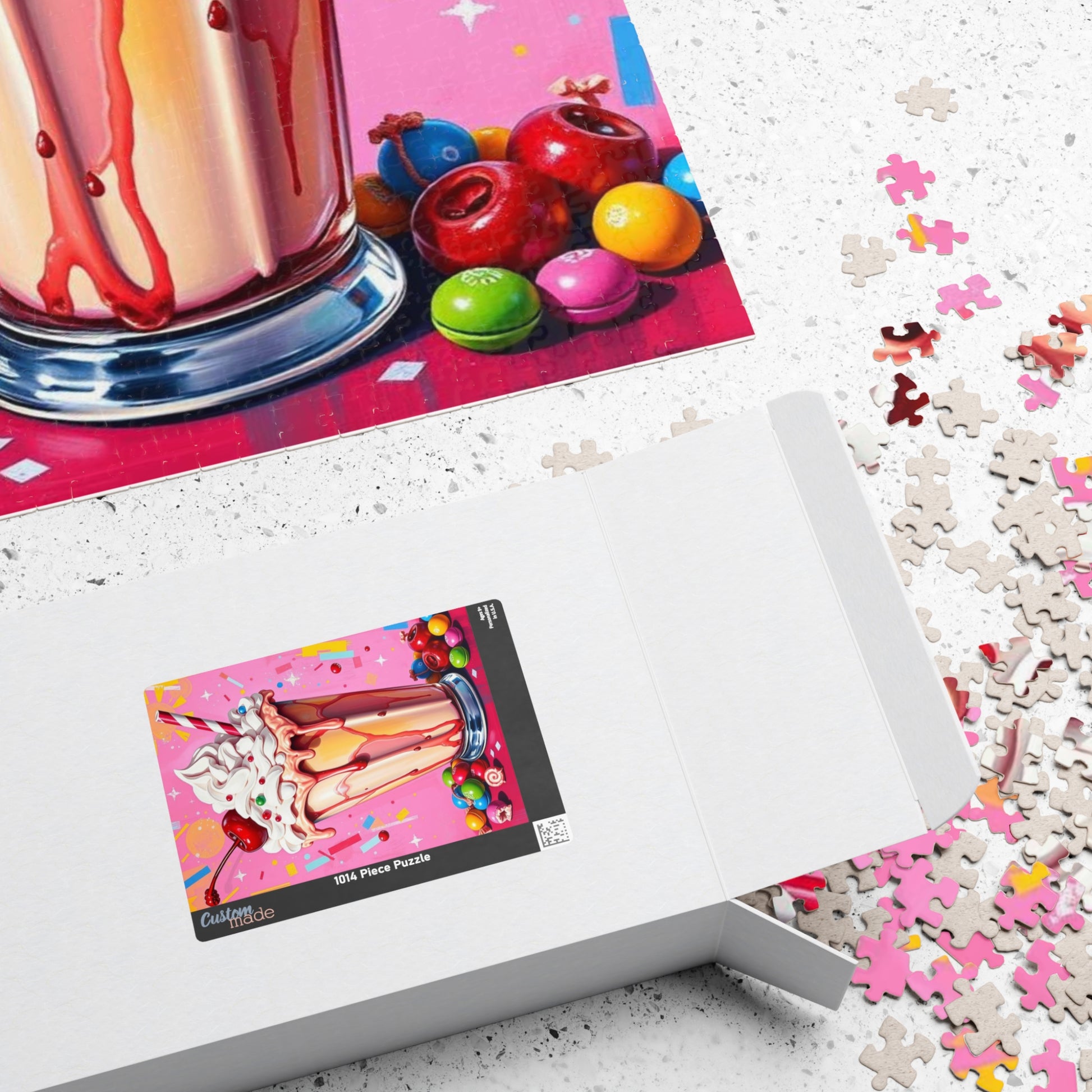 Ice Cream Sundae Puzzle, Pop Art Jigsaw Fun Family Activity, Home Entertainment, Holiday Birthday Gift for Friend, Brain Teaser Puzzle The Puzzle Chest