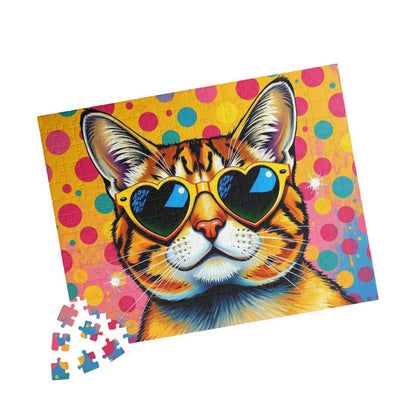 Pop Art Cat Puzzle - Fun Colorful Animal Art Jigsaw for Puzzle Lover, Family Game Night, Gift for Cat Owner, Creative Home Entertainment Puzzle The Puzzle Chest