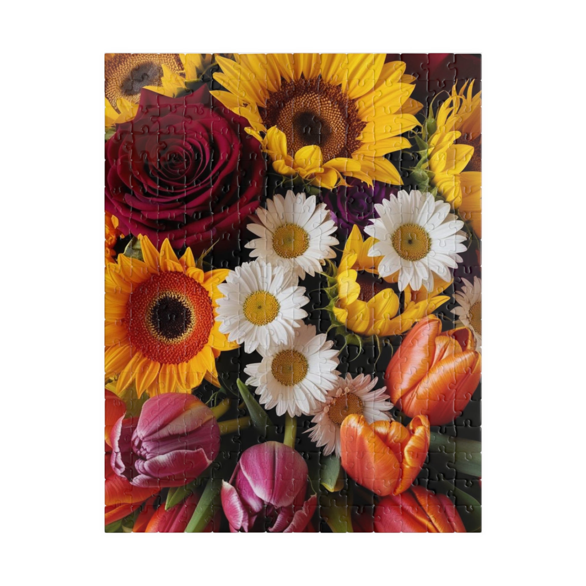Chaotic Floral Jigsaw Puzzle, Vibrant Flower Collage Art, Gift for Garden Lover and Puzzle Enthusiast, Family Game Night, 110-1014 Piece 252 pcs (Vertical) Puzzle The Puzzle Chest