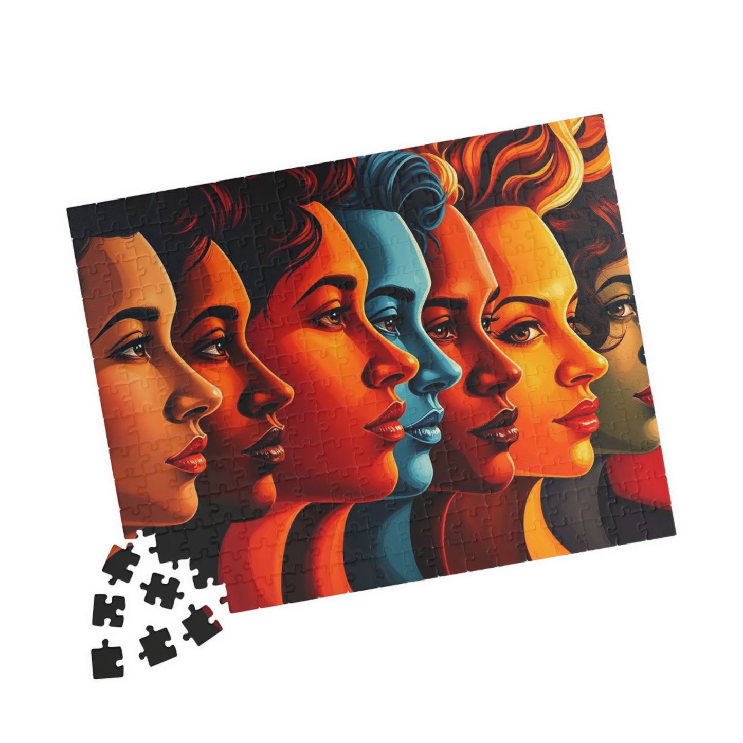 Human Tapestry Jigsaw Puzzle, Diversity Silhouette Puzzle, Face Collage Puzzle, Puzzle Lover Gift for Friend, Family Bonding, Mind Challenge Puzzle The Puzzle Chest