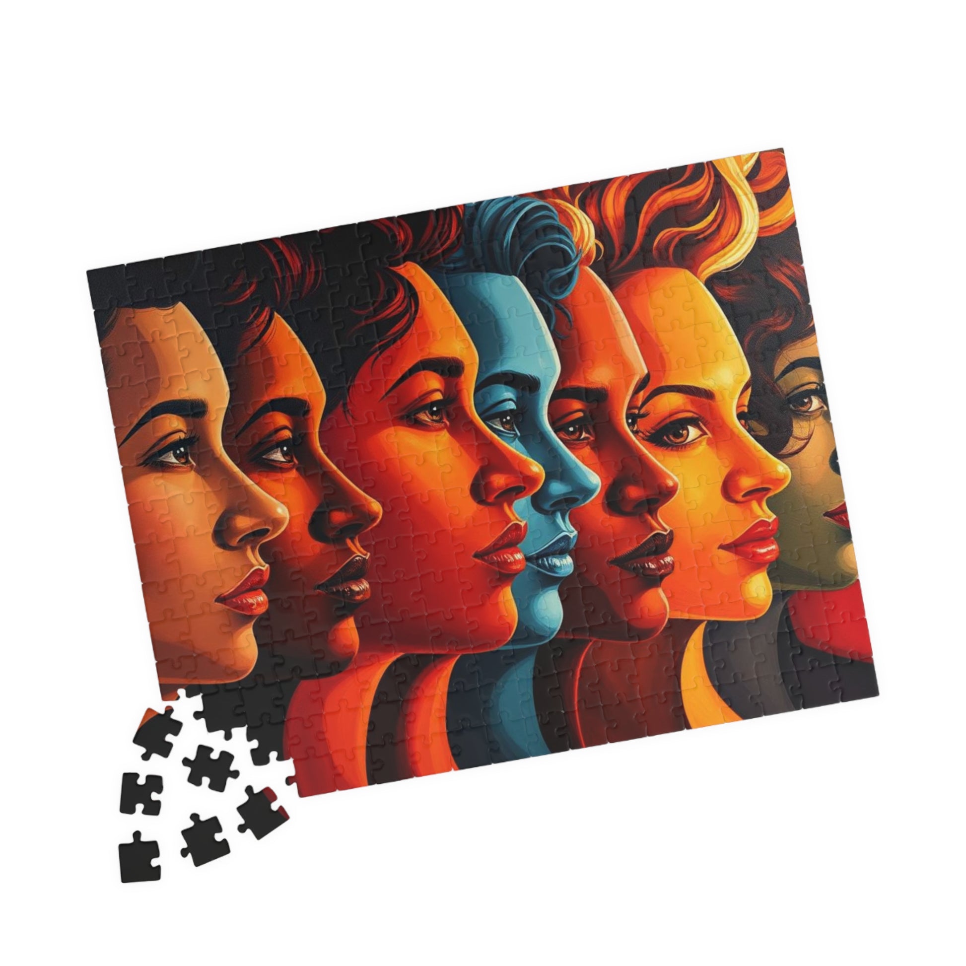 Human Tapestry Jigsaw Puzzle, Diversity Silhouette Puzzle, Face Collage Puzzle, Puzzle Lover Gift for Friend, Family Bonding, Mind Challenge Puzzle The Puzzle Chest