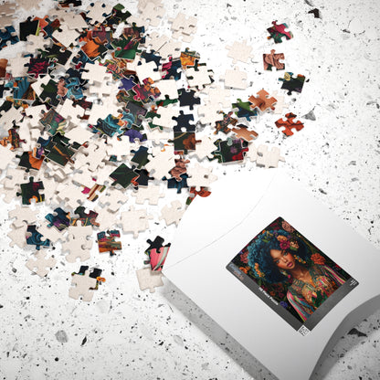 Afro Floral Portrait Puzzle | 110-1014 Piece Art Jigsaw