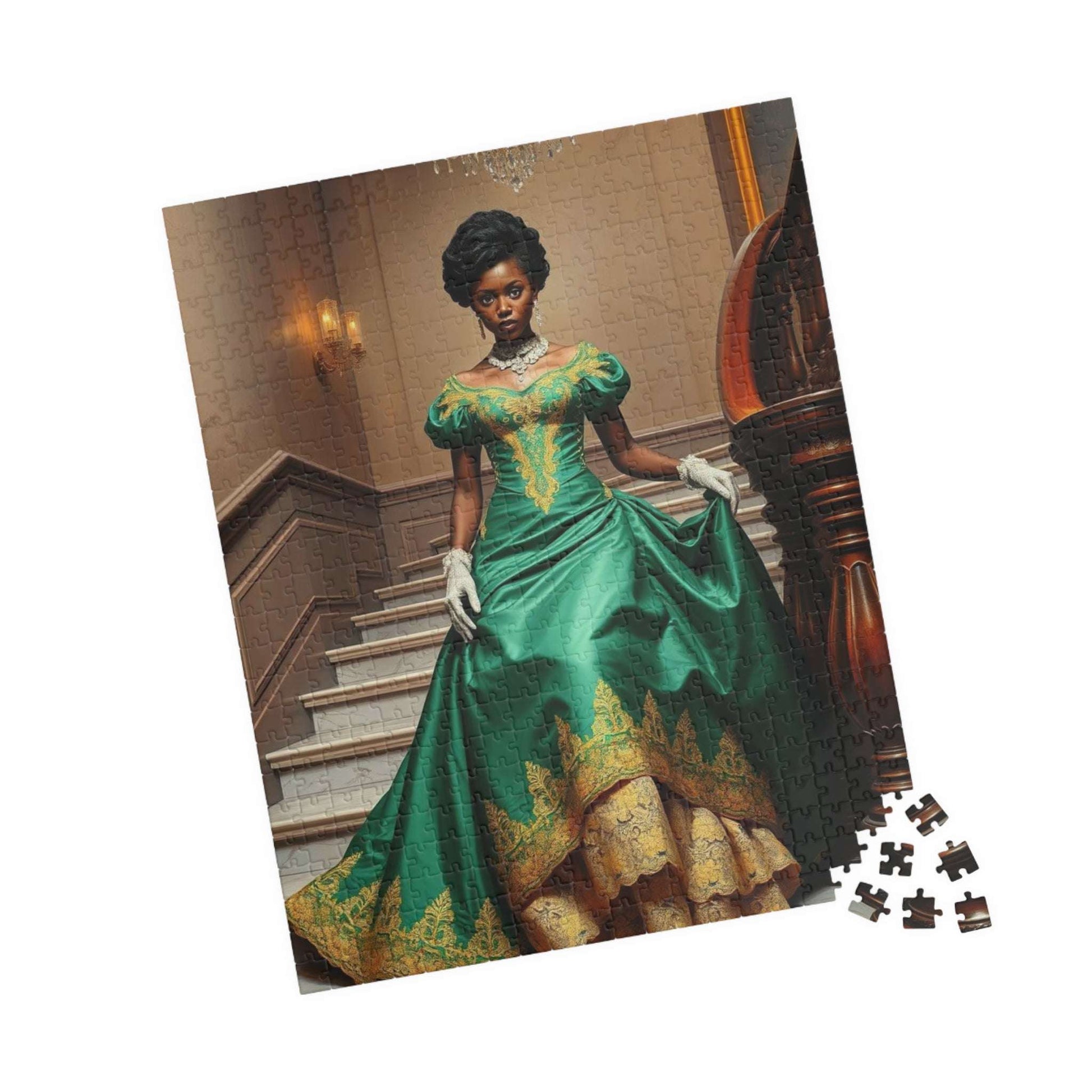 Victorian Ballroom Dance Jigsaw Puzzle - Black Woman, African American 520 pcs (Vertical) Puzzle The Puzzle Chest