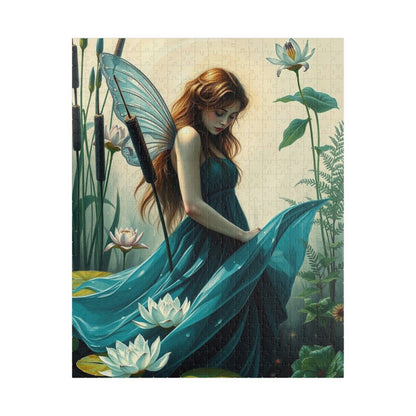 Lily Pond Secrets Fairy Puzzle, 110/252/520/1014-piece Fantasy Art Adult Jigsaw Game, Nature Lover Gift for Friend Holiday Birthday