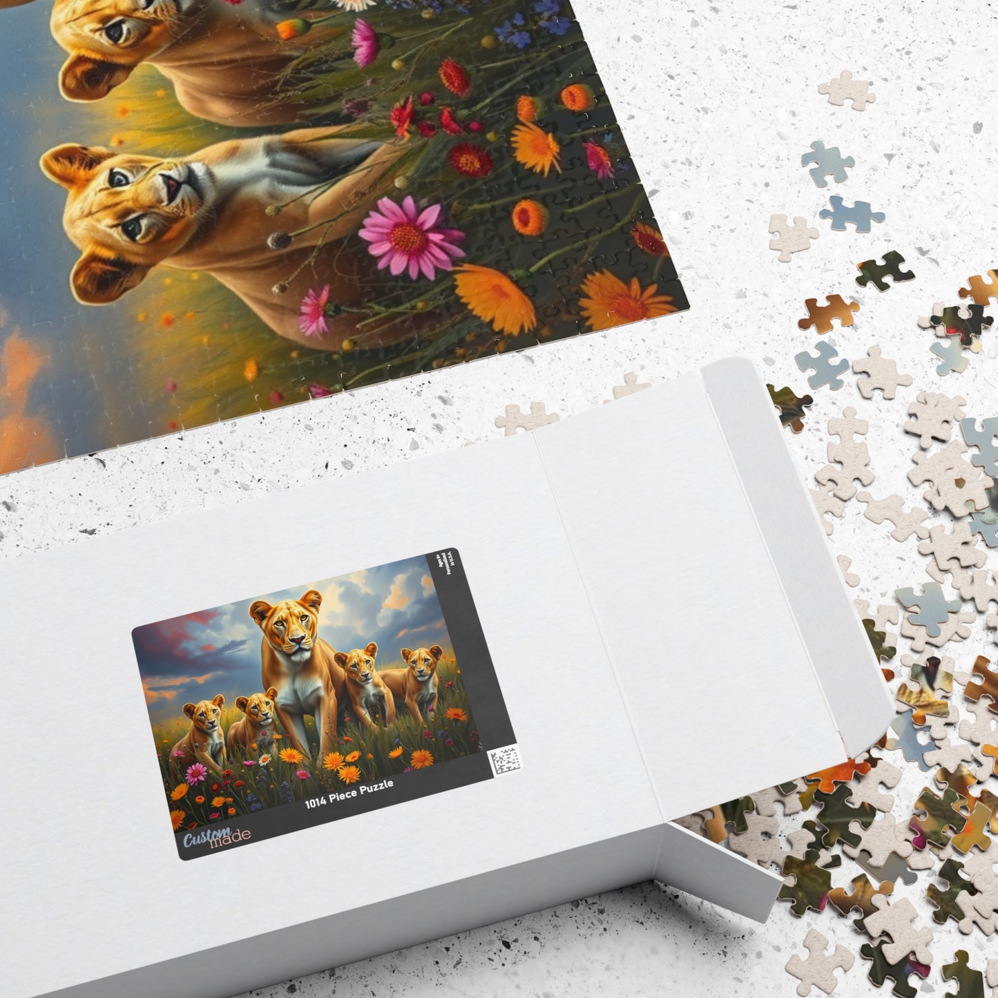 Lioness and Cubs Puzzle | Wildlife Animal Scene Jigsaw Puzzle Puzzle The Puzzle Chest