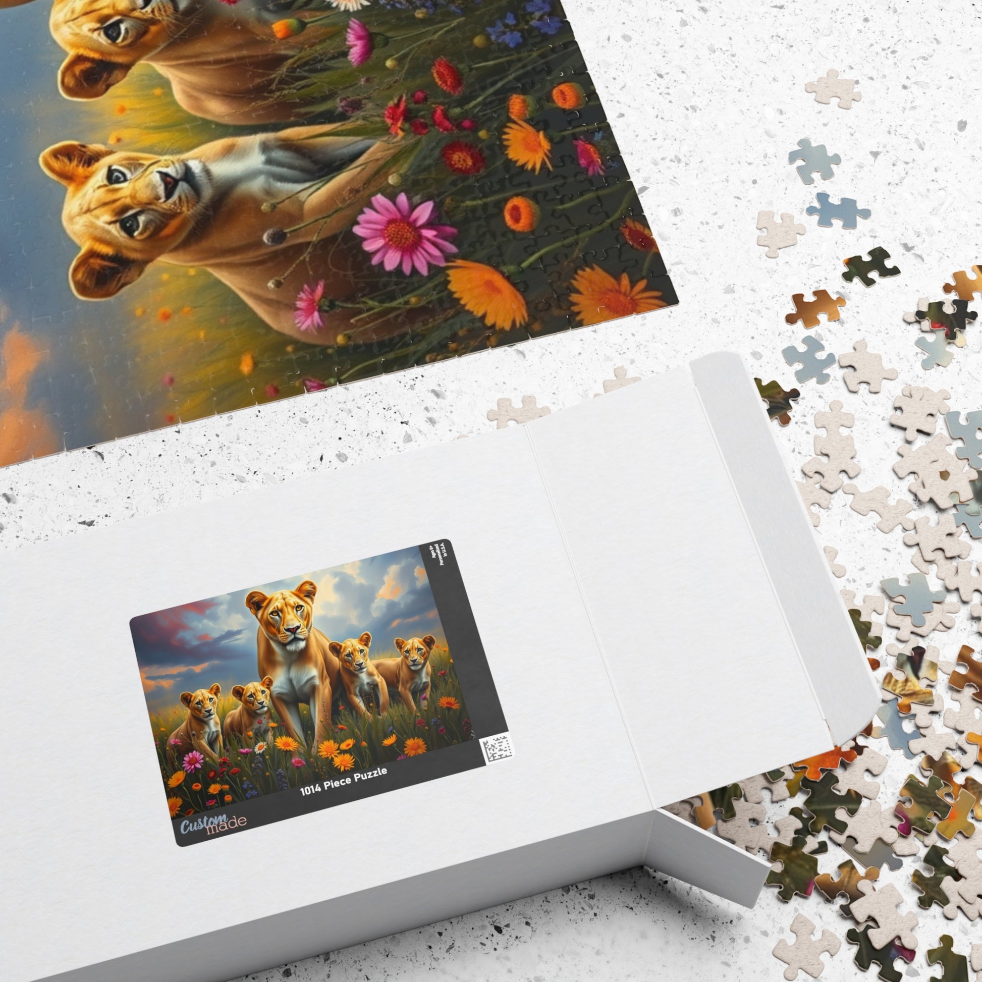 Lioness and Cubs Puzzle | Wildlife Animal Scene Jigsaw Puzzle Puzzle The Puzzle Chest