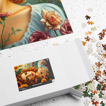 Sunflower Muse Jigsaw Puzzle for Adults, Woman Floral Portrait, Creative Hobby Puzzle Gift for Friends and Family, Fun Challenge Puzzle The Puzzle Chest