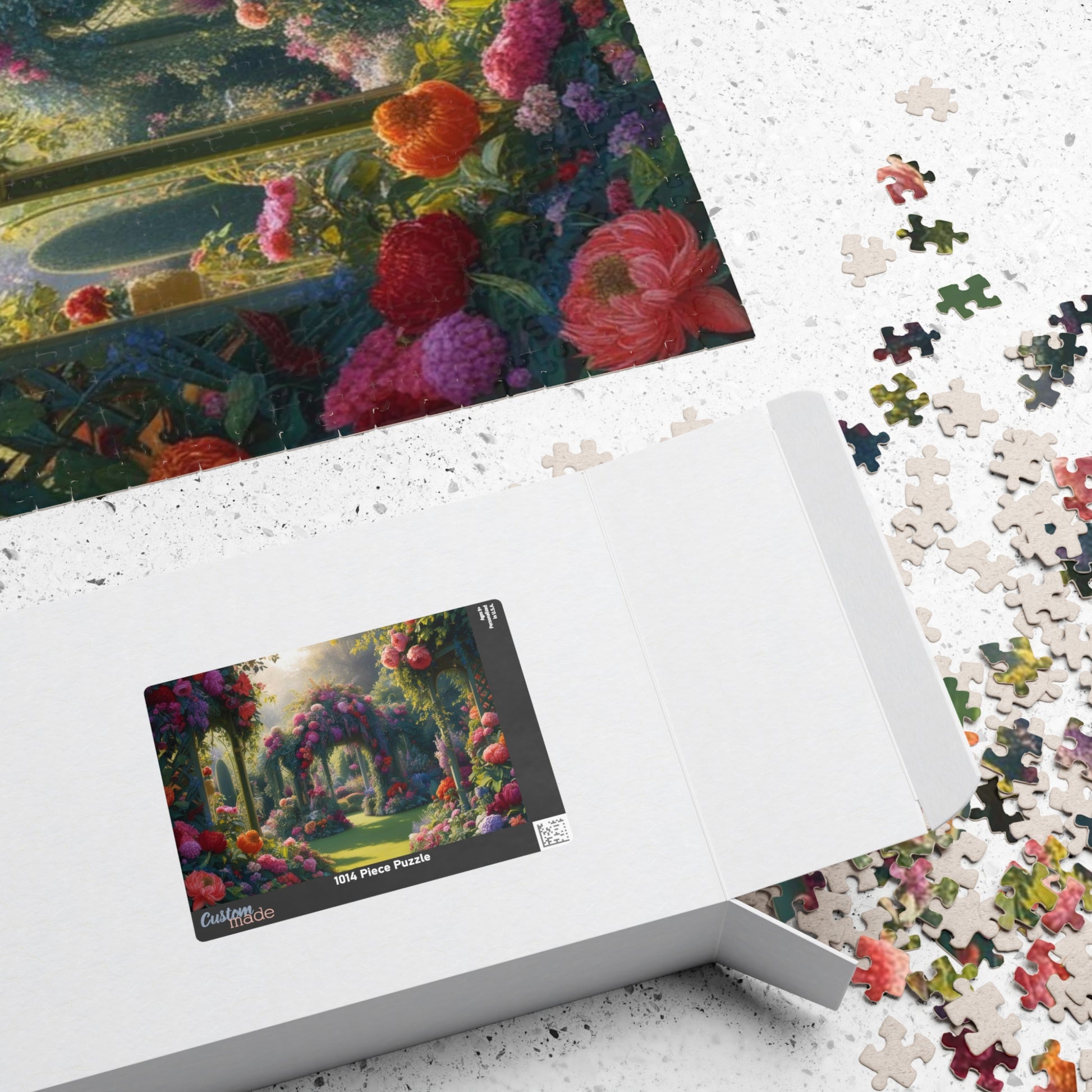 Serene Garden Jigsaw Puzzle, 110-1014 Piece Floral Design, Perfect for Family Game Night, Nature Lover Flower Enthusiast Gift Puzzle The Puzzle Chest