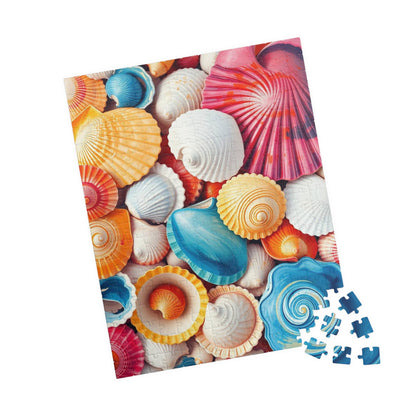 Chaotic Seashell Jigsaw Puzzle - Beach Themed Collage, Ideal for Family Game Nights, Creative Hobby, Holiday Birthday Gift for Ocean Lovers Puzzle The Puzzle Chest