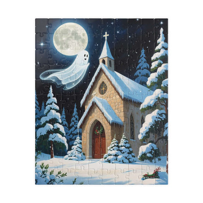 Silent Night Specter Jigsaw Puzzle - Winter Ghost Scene, 110-1014 Piece Halloween Puzzle
