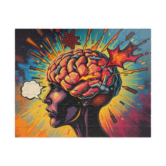 Creative Brain Puzzle - Pop Art Brainstorming Design, Perfect Gift for Puzzle Lovers, Meditation, Family Game Night, Mindfulness Activity 110 pcs (Horizontal) Puzzle The Puzzle Chest