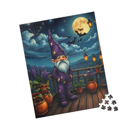 Stargazing Gnome Jigsaw Puzzle - Dreamy Rooftop Scene 520 pcs (Vertical) Puzzle The Puzzle Chest