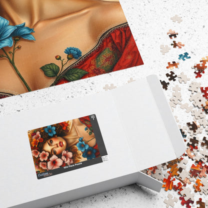 Floral Woman Puzzle, Portrait Art Jigsaw Puzzle for Adults, Unique Gift for Friends, Home Entertainment, Mindfulness Game, Relaxing Activity Puzzle The Puzzle Chest