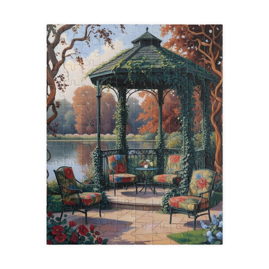 Relaxing Garden Scene Puzzle - Landscape Jigsaw Game, Perfect for Family Game Night, Cozy Evenings, Puzzle Lover Gift, Fun Solo Activity 110 pcs (Vertical) Puzzle The Puzzle Chest