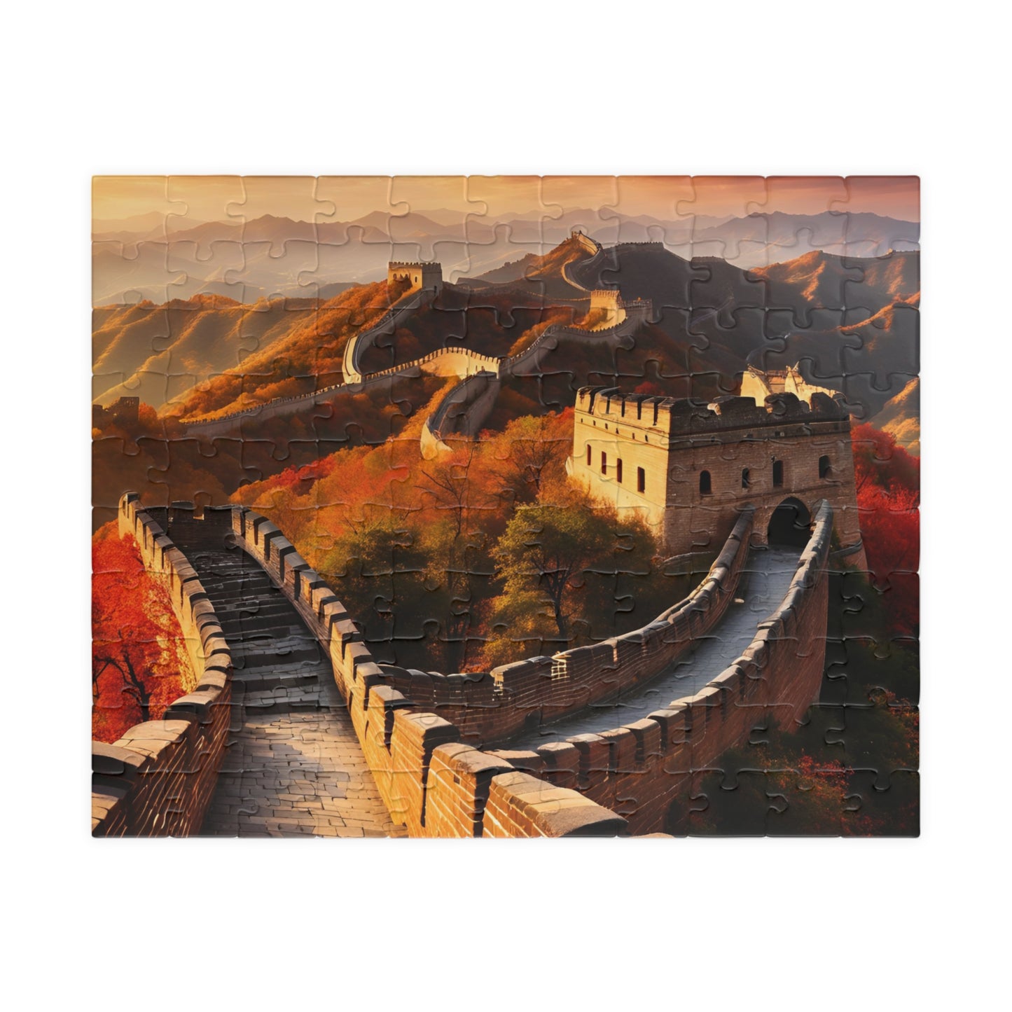 Great Wall of China Jigsaw Puzzle, Autumn Nature Landscape Tabletop Game, Puzzle Enthusiasts History Lovers, Fun Family Activity Game Night 110 pcs (Horizontal) Puzzle The Puzzle Chest