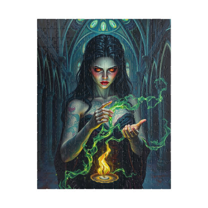 Mystical Sorceress Puzzle | Enchanted Fantasy Dark Art Jigsaw Game | Perfect Gift for Halloween, Puzzle Lovers, Home Decor and Collectors 252 pcs (Vertical) Puzzle The Puzzle Chest