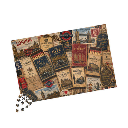London Matchbook Puzzle | British Landmark Memorabilia Jigsaw | Historic England Vintage Travel Nostalgia 1014 pcs (Horizontal) Puzzle The Puzzle Chest