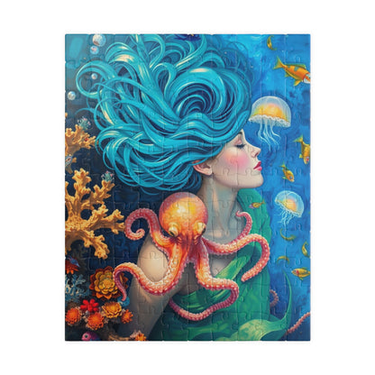 Enchanting Ocean Goddess Puzzle, 110, 252, 520, 1014-piece Jigsaw, Perfect Gift for Ocean Lover, Home Entertainment, Meditation, Game Night