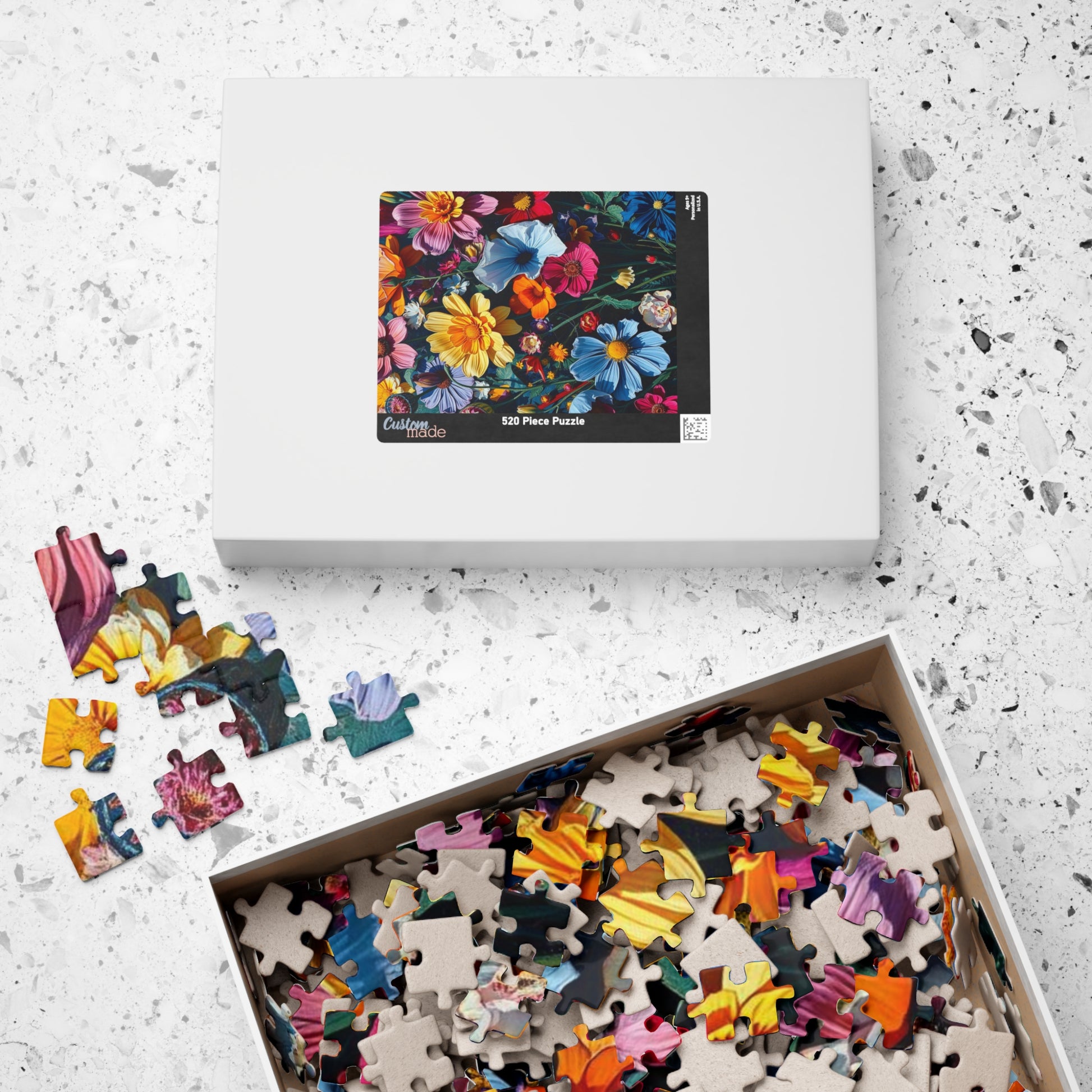 Floral Jigsaw Puzzle, Colorful Flower Game, Friend Gift for Garden Lover, Family Game Night, Home Entertainment Brain Teaser Puzzle The Puzzle Chest