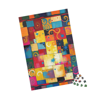 Colorful Abstract Puzzle - Modern Art Tabletop Jigsaw Game Puzzle The Puzzle Chest
