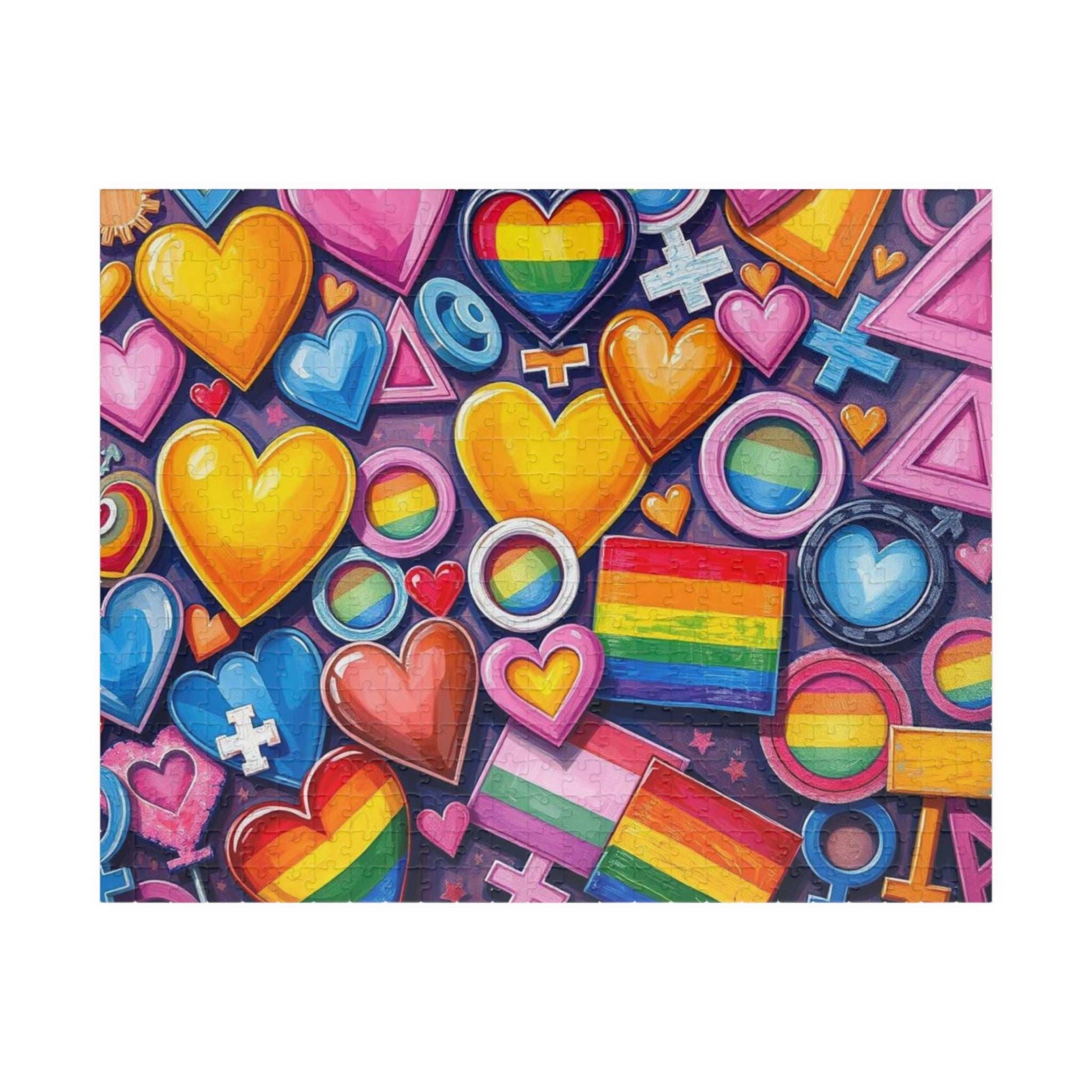 Rainbow Pride Puzzle Jigsaw Game - 110 252 520 1014-piece, Fun for Family Game Night, LGBTQ+ Celebration, Gift for Anyone Who Loves Puzzles 520 pcs (Horizontal) Puzzle The Puzzle Chest