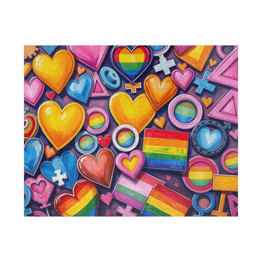 Rainbow Pride Puzzle Jigsaw Game - 110 252 520 1014-piece, Fun for Family Game Night, LGBTQ+ Celebration, Gift for Anyone Who Loves Puzzles 520 pcs (Horizontal) Puzzle The Puzzle Chest