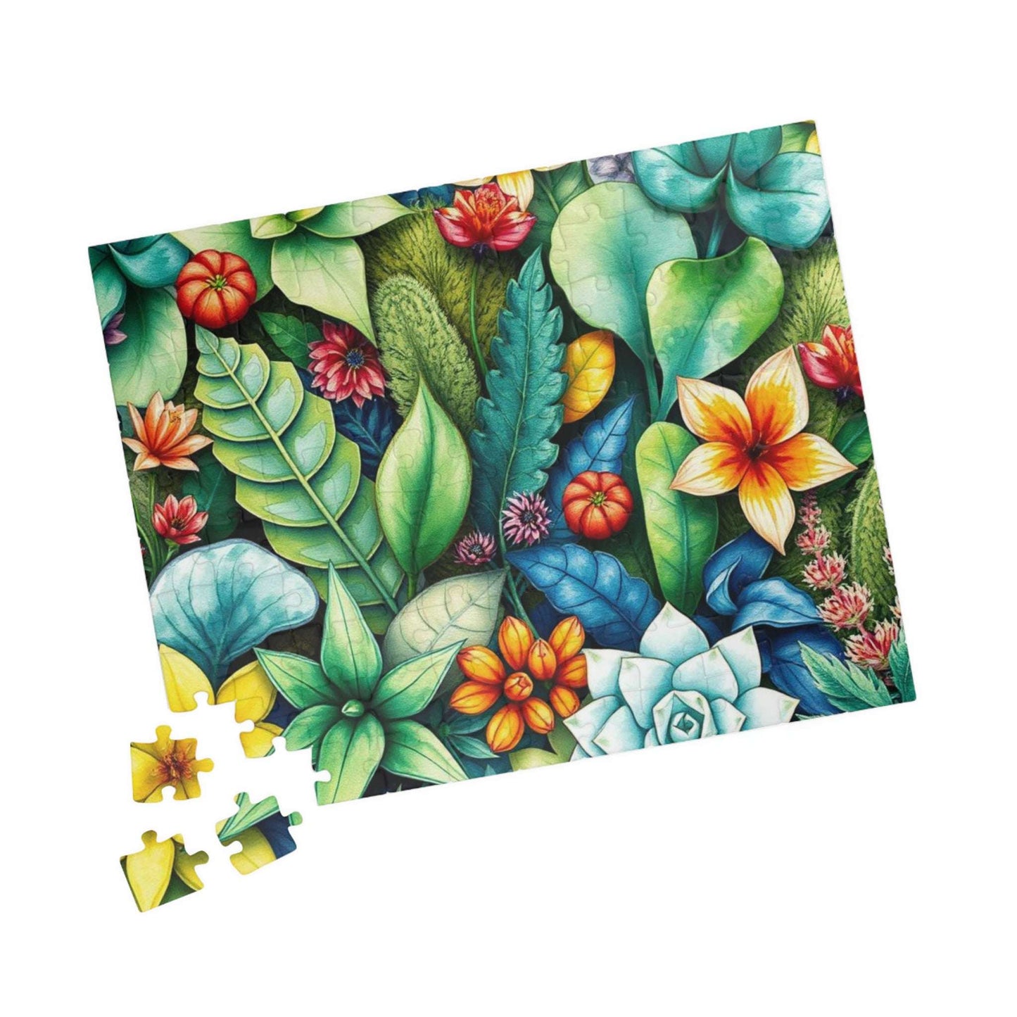 Wildflower Whirl Tropical Floral Puzzle, 110, 252, 520, 1014-piece Flower Puzzle, Botanical Game