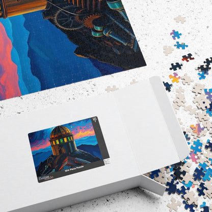Alchemist Dome Jigsaw Puzzle - Mountaintop Observatory, Steampunk Puzzle Gift for Art Enthusiast Friend, Creative Hobby, Family or Solo Fun Puzzle The Puzzle Chest