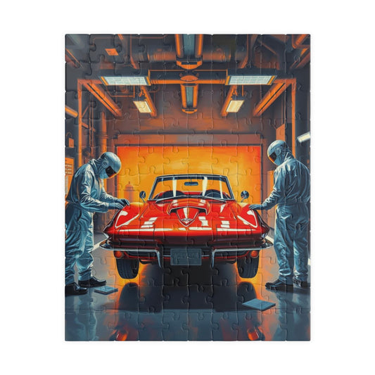 Classic Auto Restoration Puzzle, Nostalgic Vehicle Art Puzzle, Auto Enthusiast Gift, Vintage Car Lovers Puzzle, Engaging Family Activity 110 pcs (Vertical) Puzzle The Puzzle Chest