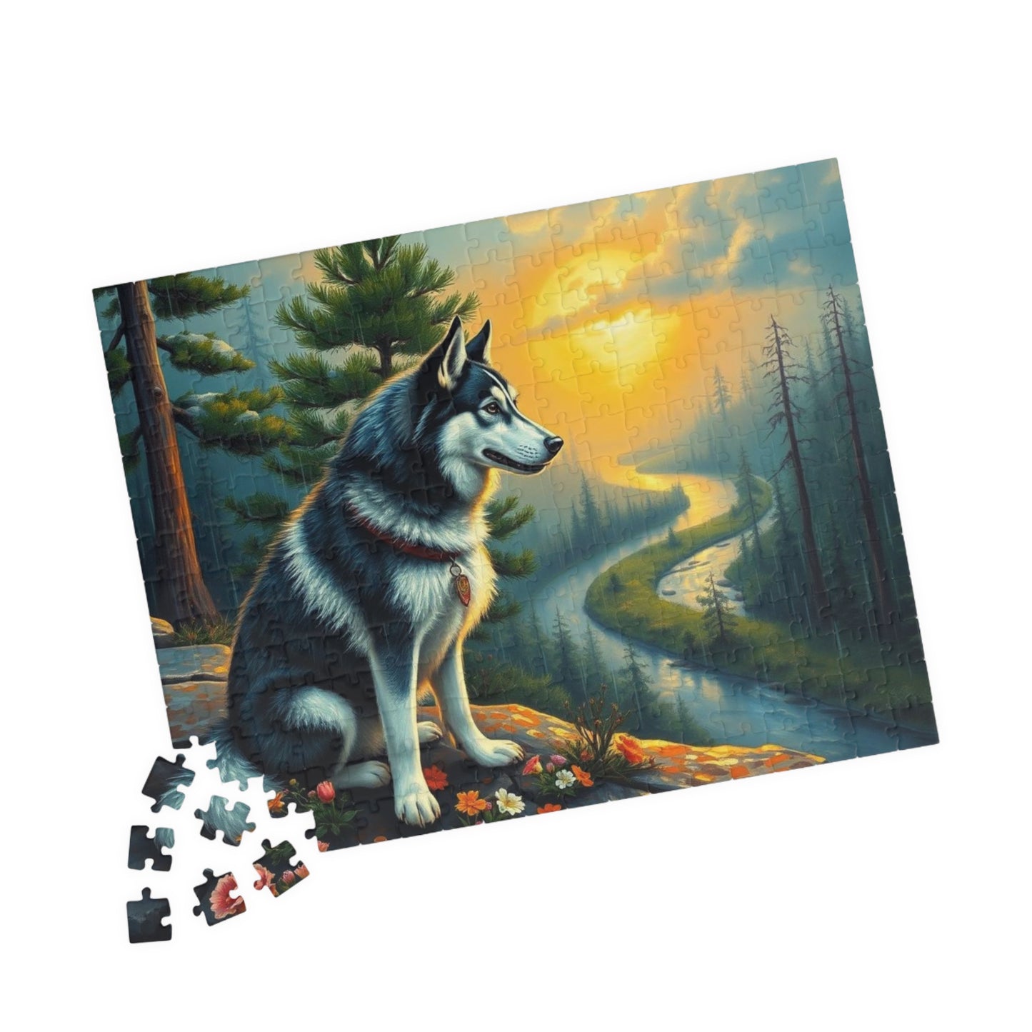 Nature-Inspired Wolf Puzzle, Stunning Serenity Artwork, Perfect for Family Game Night, Gifts for Animal Lovers, Cozy Indoor Activity Puzzle The Puzzle Chest