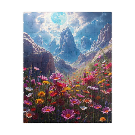 Nature's Serenity Landscape Puzzle, 110, 252, 520, 1014-piece, Floral Jigsaw Art Game for Mindfulness, Gift for Nature Lovers, Relaxation 110 pcs (Vertical) Puzzle The Puzzle Chest
