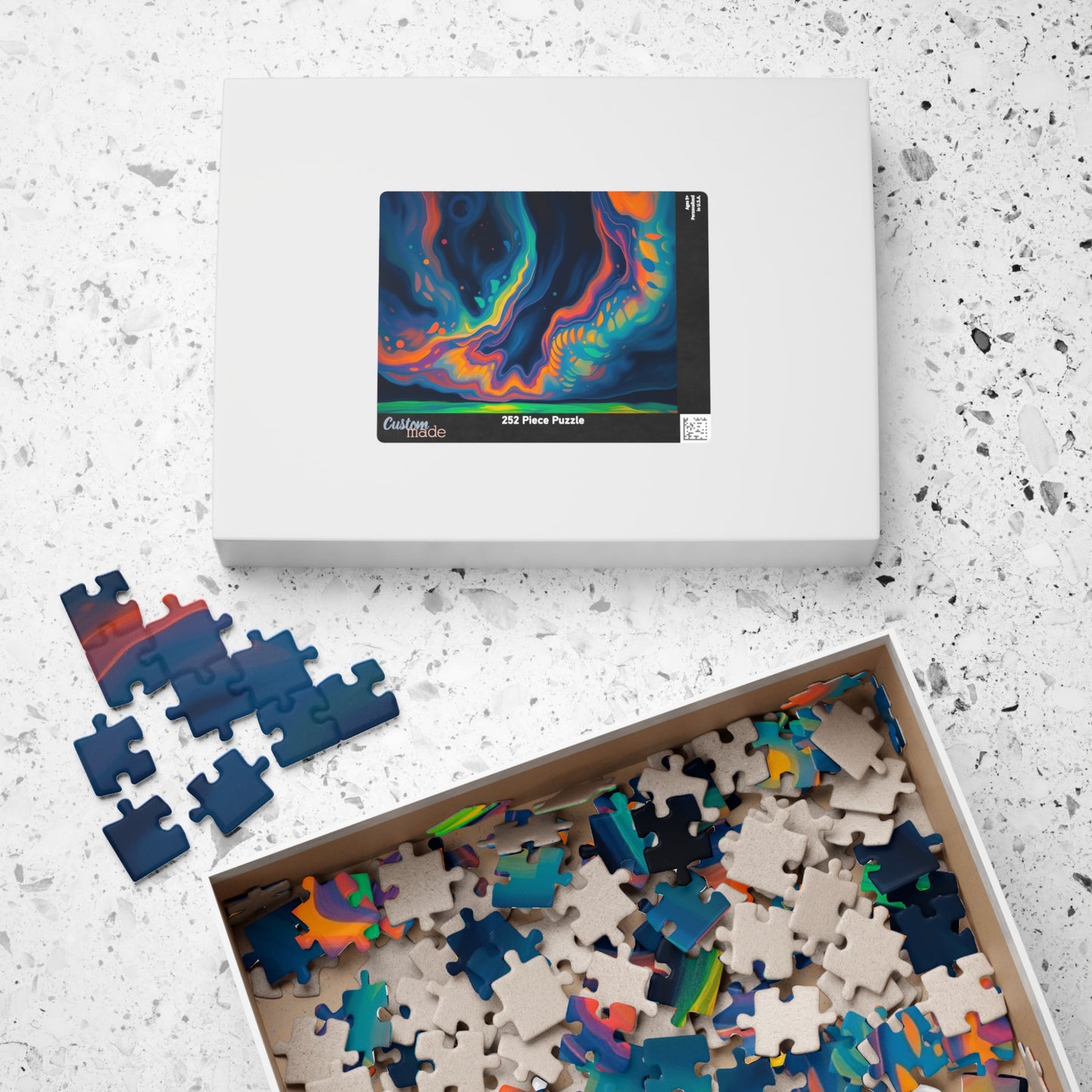 Vibrant Abstract Jigsaw Puzzle, Fun Family Indoor Activity, Gift for Kids and Adults, Puzzle Lovers Gift for Friends Puzzle The Puzzle Chest