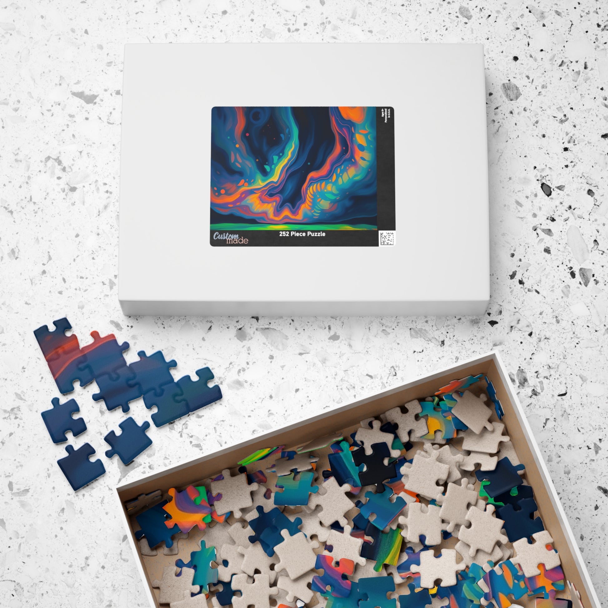 Vibrant Abstract Jigsaw Puzzle, Fun Family Indoor Activity, Gift for Kids and Adults, Puzzle Lovers Gift for Friends Puzzle The Puzzle Chest
