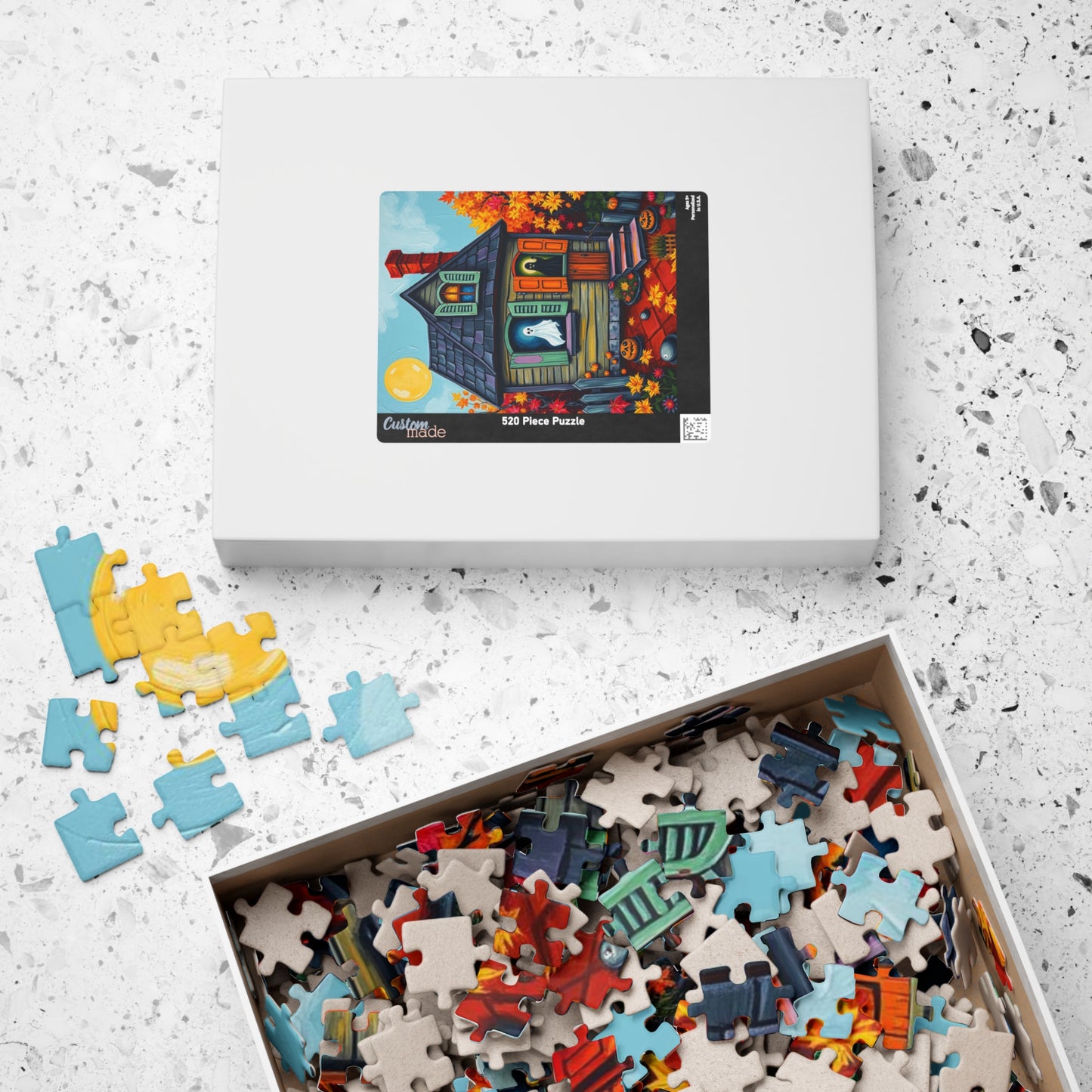 Ghostly Window Watchers Jigsaw Puzzle - Spooky Halloween House, Fun Activity Perfect for Family Game Night, Gift for Friends, Brain Teasers