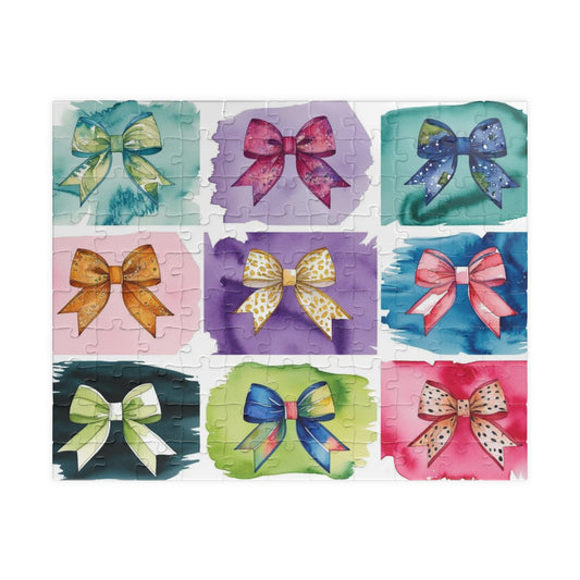 Coquette Ribbon Collage Jigsaw Puzzle, Fun Family Activity, Puzzle Lover Creative Hobby, Mindful Practice, Gift 110 pcs (Horizontal) Puzzle The Puzzle Chest