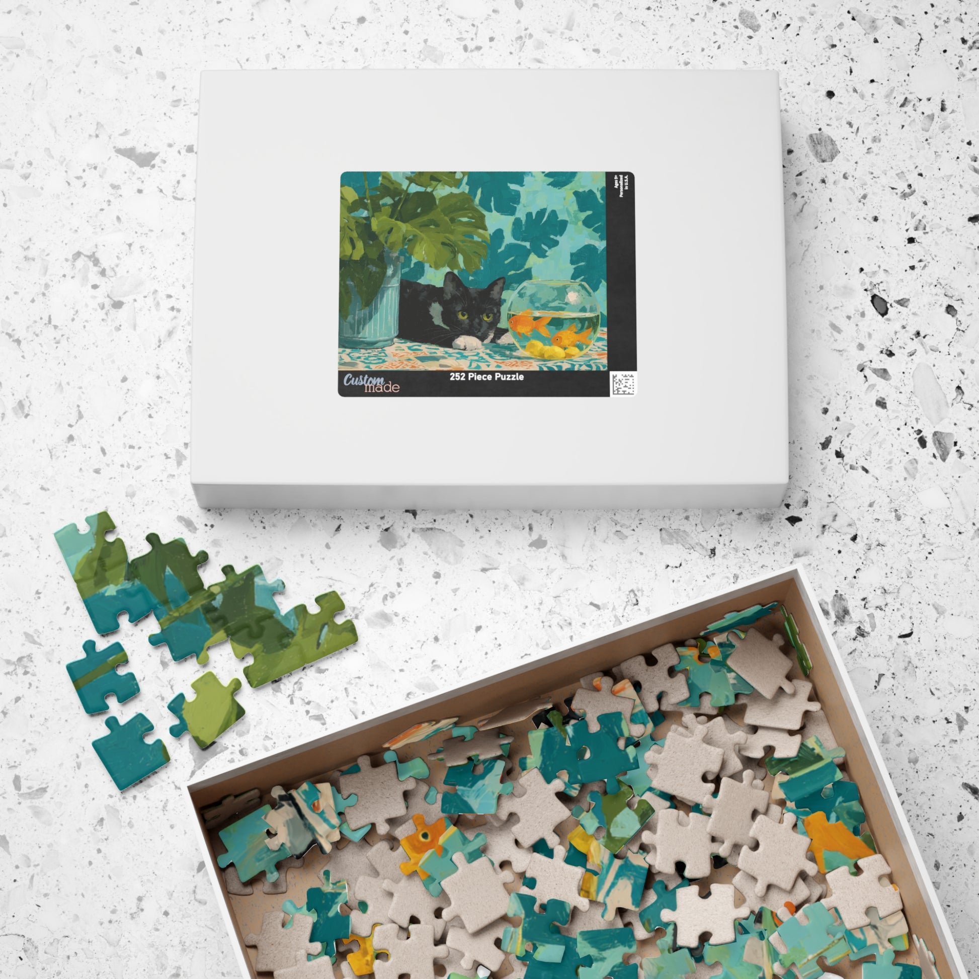 The Cat and the Goldfish Bowl – Classic Matisse-Inspired Cat Jigsaw Puzzle, Animal Theme Still Life Puzzle Puzzle The Puzzle Chest