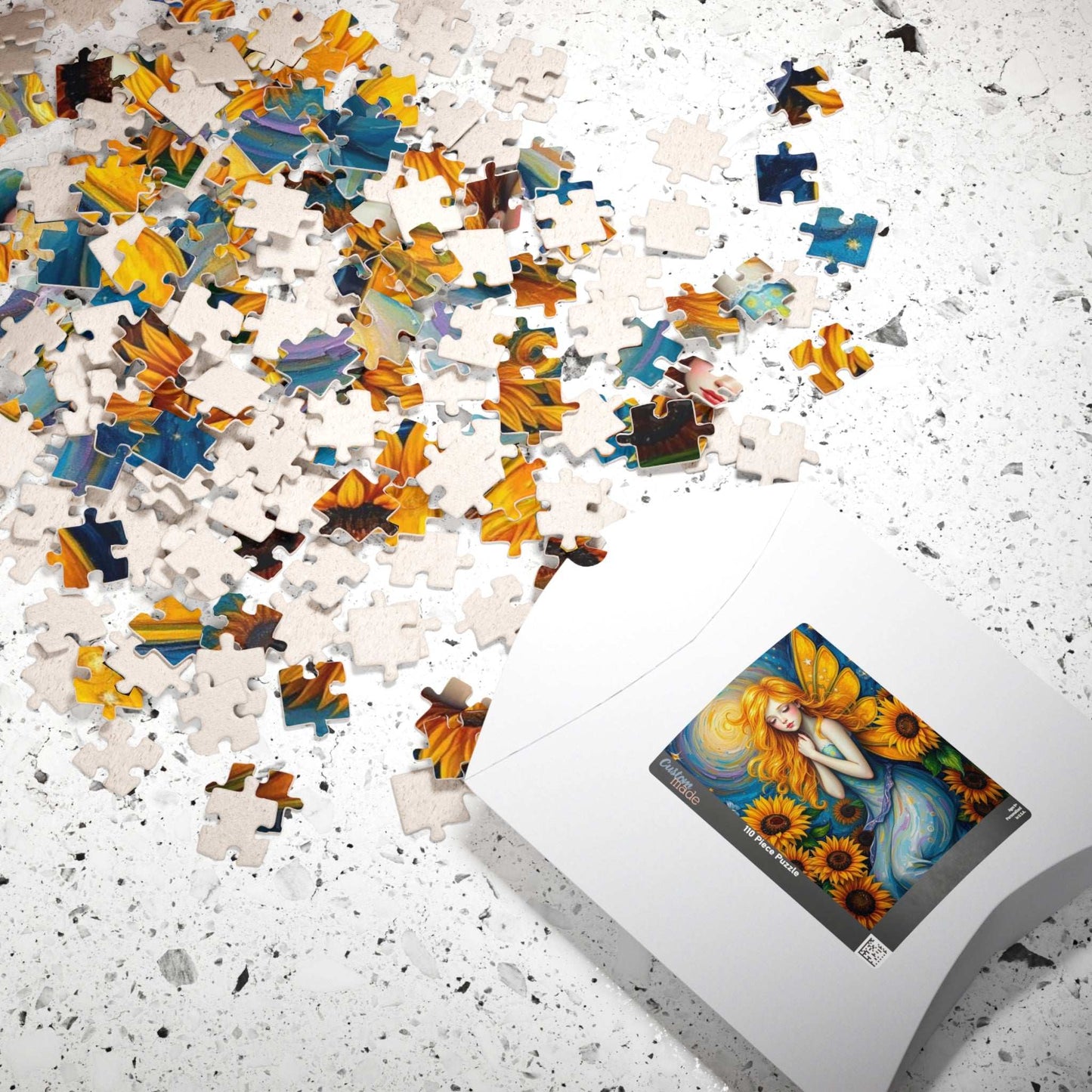Sunflower Enchantress Jigsaw Puzzle - Enchanting Fairy and Sunflower Puzzle for Adults