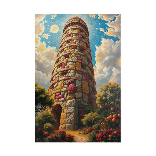 Epic Biblical Tower of Babel Jigsaw Puzzle, Biblical History Christian Symbolism, Ideal Gift for Religious Puzzle Lover and Art Enthusiast