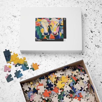 Colorful Cow Portrait Puzzle | Abstract Farm Animal Jigsaw 110-1014 Pieces Puzzle The Puzzle Chest