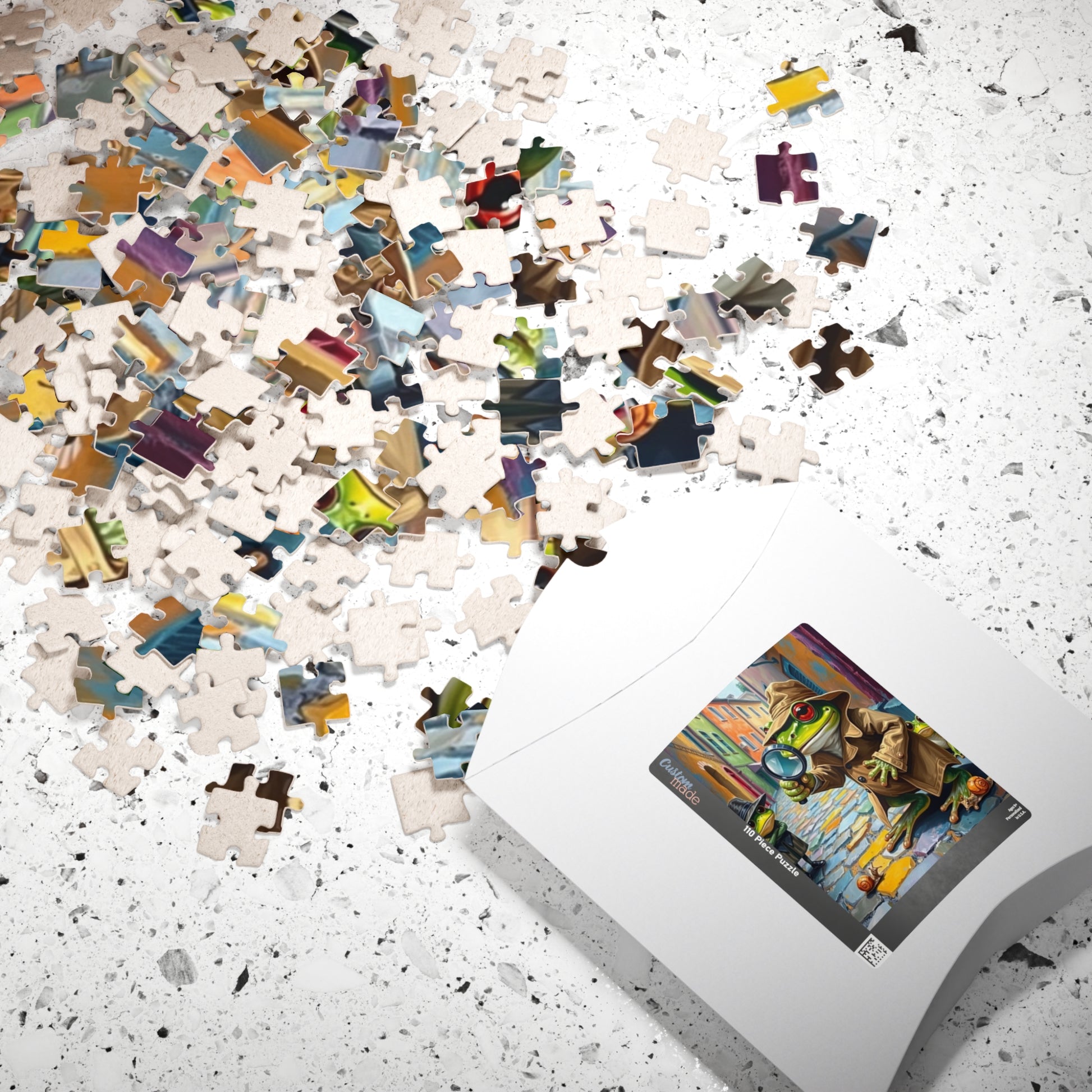 Detective Frog Jigsaw Puzzle - Whimsical Animal Jigsaw for Puzzle Lovers, Family Fun, Game Night, Creative Gift for Adults, Brain Teaser Puzzle The Puzzle Chest