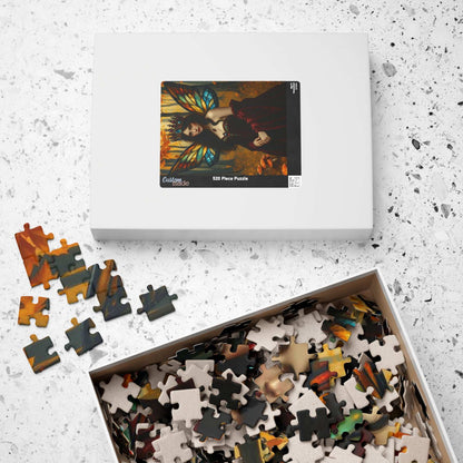 Autumn Crown Fairy Queen Jigsaw Puzzle - Enchanting Artwork, Family Fun, Fantasy Gift for Puzzle Lover, Unique Decor, Mindfulness Activity