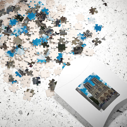 Notre Dame Cathedral Jigsaw Puzzle - Realistic Historical Landmark, Paris France Famous Monument Church, French Gothic Architecture Puzzle The Puzzle Chest