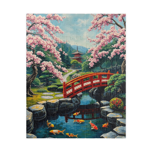Serene Garden Puzzle, Relaxing Jigsaw for Nature Lovers, Unique Gift for Home, Mindfulness Activity, 1014-piece Puzzle 110 pcs (Vertical) Puzzle The Puzzle Chest