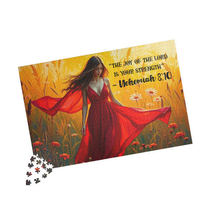 Inspirational Puzzle featuring 'The Joy of the Lord is Your Strength' - Faith Based Christian Brain Teasing Gift 1014 pcs (Horizontal) Puzzle The Puzzle Chest