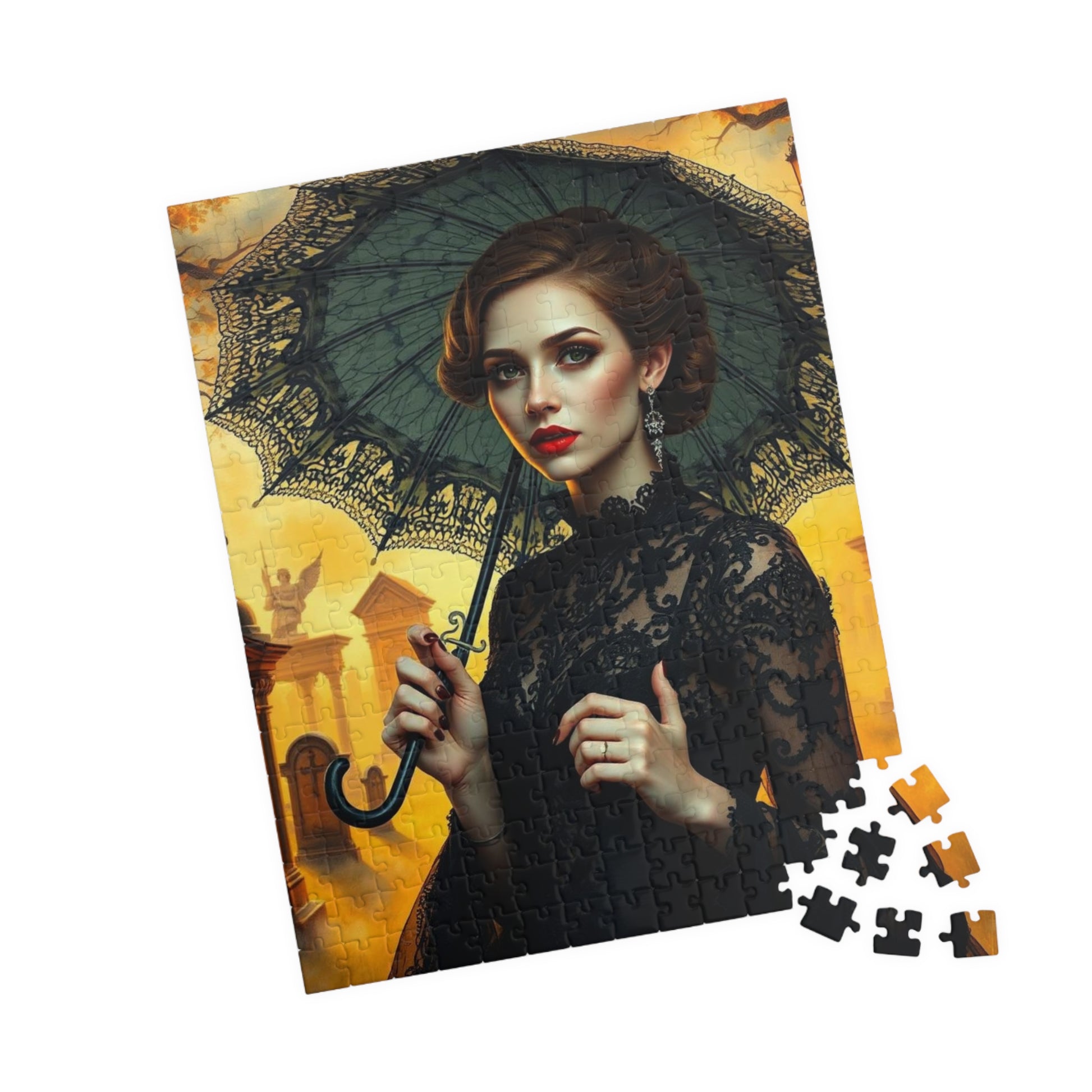 Gothic Lady Jigsaw Puzzle - Enchanting Vintage Design, Perfect Gift for Puzzle Lovers, Home Entertainment, Relaxation, Family Fun Puzzle The Puzzle Chest