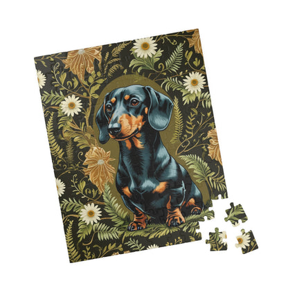 Vintage Dachshund Puzzle - William Morris Inspired 110-1014 Piece Family Dog Jigsaw Game, Fun Indoor Activity, Best Animal Lover Gift Idea Puzzle The Puzzle Chest
