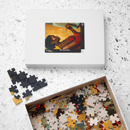 Indigenous Australian Woman Puzzle, Cultural Art Jigsaw Game, Dreamtime Painting Scene in Earthy Tones, Unique Gift for Puzzle Enthusiast Puzzle The Puzzle Chest