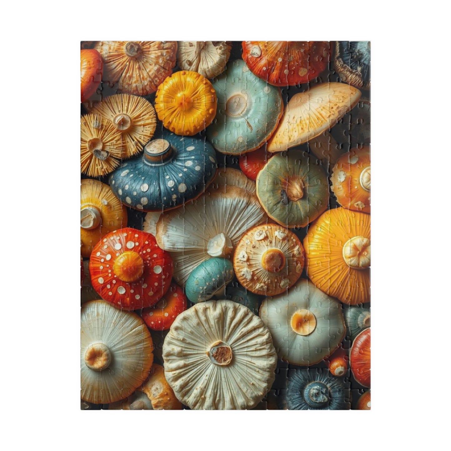 Chaotic Mushroom Jigsaw Puzzle - Playful Nature Inspired Collage Design, Family Game Night, Brain Teaser, Gift for Mushroom Lover 252 pcs (Vertical) Puzzle The Puzzle Chest