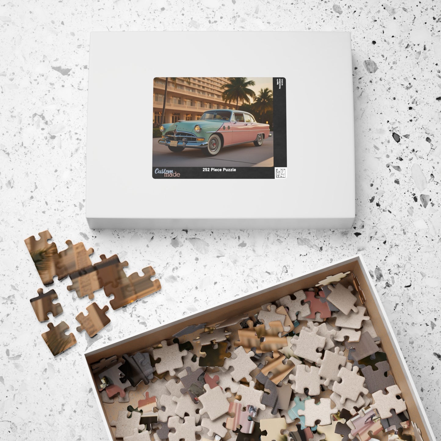Vintage Car Puzzle - Classic 1956 Packard Caribbean, Nostalgic Jigsaw Game Puzzle The Puzzle Chest