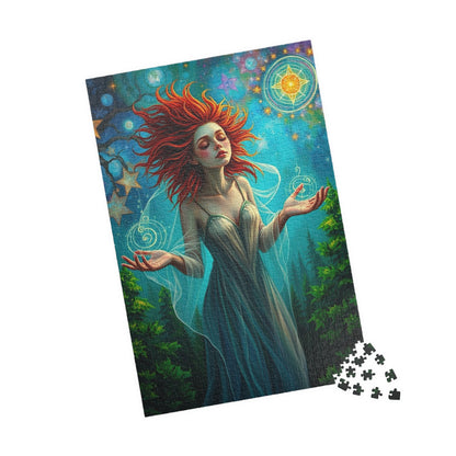 Otherworldly Witch Puzzle, 110-1014 Piece Galaxy and Forest Scene Jigsaw Game, Fantasy Art, Family Activity, Puzzle Lover Gift, Relaxation